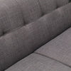 Kort & Co. Freeman 80” Linen-Look Fabric Condo Size Sofa with Wood Legs - Charcoal Grey | Sofa Freeman de Kort & Co. de 80 po de format condo en tissu d’apparence lin avec base et pattes en bois - gris anthracite