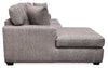 Made in Canada Luxe 2-Piece Left-Facing Fabric Sectional with Removable Cushions - Zaftig Dove Grey | Sofa sectionnel de gauche Luxe 3 pièces fabriqué au Canada en tissu avec coussins amovibles - gris colombe Zaftig