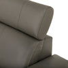 Valentino 3-Piece Left-Facing Genuine Leather Power Reclining Sectional with Adjustable Headrests - Grey | Sofa sectionnel de gauche à inclinaison électrique Valentino 3 pièces en cuir véritable avec appuie-têtes réglables - gris