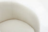 Solo 31.1" Sherpa Fabric Curved Accent Chair - Ice Cream  | Fauteuil d’appoint courbé Solo de 31,1 po en tissu sherpa - crème glacée
