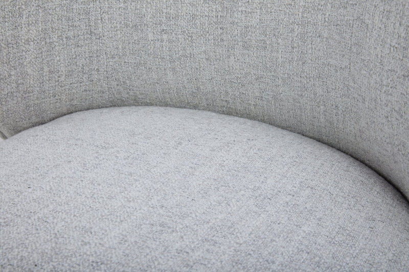 Zola Gliding Dining Chair with Polyester Fabric - Grey