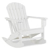 Bask Outdoor Patio Rocking Chair - High Density Plastic, UV & Weather Resistant - White | Fauteuil berçant Bask pour la terrasse à l’extérieur, plastique haute densité, résistant aux rayons UV et aux intempéries - blanc