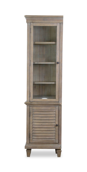 Baron 114\" Rustic 4-Piece Pine Entertainment Centre with Storage and Cable Management for TVs up to 70” - Dovetail Grey