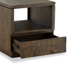 Elm 22” Rustic Pine End Table with Storage - Brown | Table de bout rustique Elm de 22 po en pin - brune