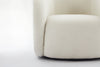 Solo 31.1" Sherpa Fabric Curved Accent Chair - Ice Cream  | Fauteuil d’appoint courbé Solo de 31,1 po en tissu sherpa - crème glacée