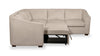 Envy 2-Piece Left-Facing Chenille Fabric Sleeper Sectional - Almond Beige | Sofa-lit sectionnel de gauche Envy 2 pièces en tissu de chenille - beige amande