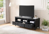 Renner 58" Modern TV Stand with Storage for TVs up to 65"- Matte Black | Meuble pour téléviseur moderne Renner de 58 po avec rangement pour téléviseurs de jusqu’à 65 po - noir mat