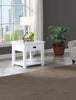 Centennial 24" Modern End Table with Storage and Shelf - White | Table de bout moderne Centennial de 24 po avec rangement et tablette - blanche