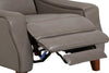 Natalie 32.5" Top-Grain Genuine Leather Pushback Reclining Chair with Wood Legs - Grey | Fauteuil à inclinaison par poussée Natalie de 32,5 po en cuir véritable de qualité supérieure avec pattes en bois - gris
