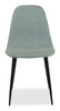 Jax Dining Chair with Polyester Fabric, Metal - Green | Chaise de salle à manger Jax en tissu de polyester et en métal - verte