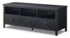 Renner 58" Modern TV Stand with Storage for TVs up to 65"- Matte Black | Meuble pour téléviseur moderne Renner de 58 po avec rangement pour téléviseurs de jusqu’à 65 po - noir mat