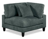 Lounge Modular 40" Chenille Fabric Corner Chair - Grey | Fauteuil en coin modulaire Lounge de 40 po en tissu chenille - gris