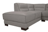 Citadel 2-Piece Left-Facing Top-Grain Genuine Leather Sectional with Wood Legs - Grey | Sofa sectionnel de gauche Citadel 2 pièces en cuir véritable de qualité supérieure avec pattes en bois - gris