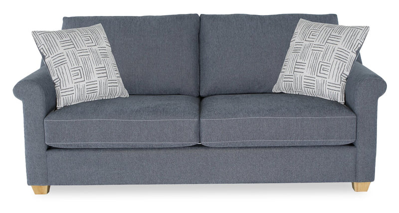 Finesse 81\" Contemporary Chenille Fabric Sofa - Flint