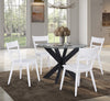 Remi Dining Chair with Curved Ladder-Back - White | Chaise de salle à manger Remi avec dossier en échelle courbé - blanche