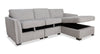Vault 3-Piece Right-Facing Sectional with Storage Chaise and Two Storage Chairs - Grey | Sofa sectionnel de droite Vault 3 pièces avec fauteuil long de rangement et 2 fauteuils de rangement - gris