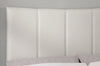 Paseo Platform Bed in Taupe Vegan-Leather Fabric - King Size | Lit plateforme rembourré Paseo en tissu de cuir végétalien taupe - format très grand lit