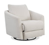 Cindy Crawford Home Aspen 33.5\" Fabric Swivel Power Reclining Chair with Power Footrest - Alabaster