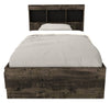 Riley Mates Bed 5pc Set with Bookcase Headboard, Dresser & Mirror, Grey - Twin Size | Ensemble lit matelot Riley 5 pièces avec tête de lit bibliothèque, commode et miroir, gris - format lit simple