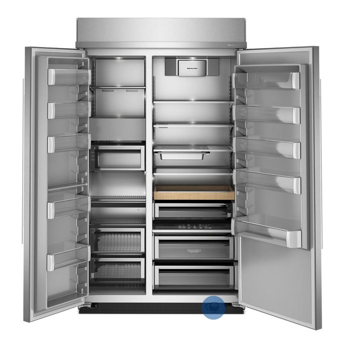 Kitchenaid 48\" 29.4 Cu. Ft. Built-In Side-by-Side Refrigerator – Stainless Steel - KBSN748SPS