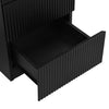 Ridley 55.1" Convertible L-Shaped Desk with 3-Drawers - Black and Oak | Bureau convertible en forme de L Ridley 55.1 po avec 3 tiroirs - noir et chêne