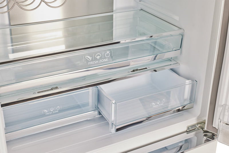 Classic Retro by Unique 36\" 21.4 Cu. Ft. Counter-Depth Refrigerator - Marshmallow White - UGP-595L W AC
