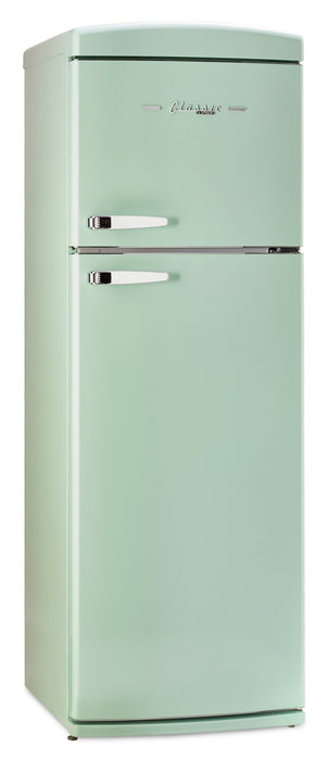 Unique Classic Retro 24\" 11 Cu Ft. Top Freezer Refrigerator – Summer Mint Green - UNQ-310L LG TM