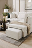 Coast 3-Piece Right-Facing Ivory White Fabric Sleeper Sectional with Storage Chaise and Storage Armrest | Sofa-lit sectionnel de droite Coast 3 pièces en tissu blanc ivoire avec fauteuil long de rangement et accoudoir de rangement
