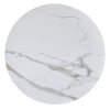 Circa 31.5" Modern Round Coffee Table with White Sintered Stone Top, Storage and Casters - Grey-Taupe | Table à café ronde moderne Circa de 31,5 po avec dessus en pierre frittée blanche, rangement et roulettes - taupe-gris | CIRCACTB