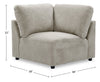 Voyage Modular Fabric Corner Chair with Removable Back Cushions – Beige | Fauteuil en coin modulaire Voyage en tissu avec coussins de dossier amovibles - Beige