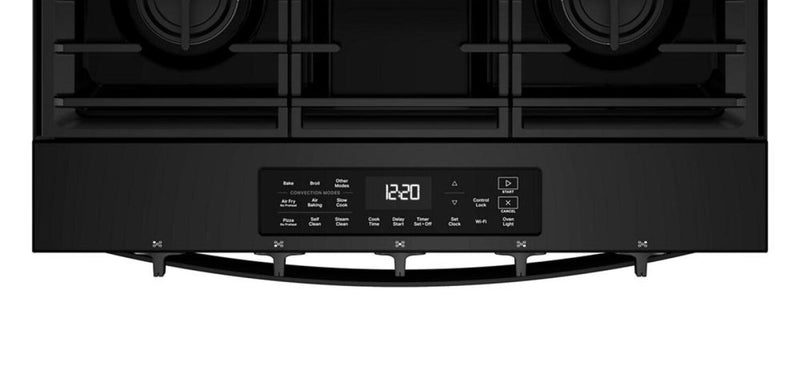Whirlpool 30\" 5 Cu. Ft. Gas Range with Air Cooking - Black - WSGS5030SB