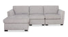 Vault 3-Piece Left-Facing Sectional with Storage Chaise and Two Storage Chairs - Grey | Sofa sectionnel de gauche Vault 3 pièces avec fauteuil long de rangement et 2 fauteuils de rangement - gris