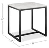 Webber 20" Modern Marble End Table - White | Table de bout moderne Webber de 20 po en marbre - blanche