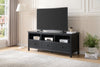 Renner 58" Modern TV Stand with Storage for TVs up to 65"- Matte Black | Meuble pour téléviseur moderne Renner de 58 po avec rangement pour téléviseurs de jusqu’à 65 po - noir mat
