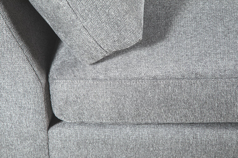 Scott Living Evolve Modular 4-Piece Linen-Look Fabric Sectional with Feather Down Cushions - Grey