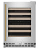 Kitchenaid® 24" Undercounter Wine Cellar with Full-Extension Wood-Front Racks - Stainless Steel - KUWR524SPS | Cellier à vin KitchenAid de 24 po sous le comptoir avec grilles à extension complète à devant en bois - acier inoxydable - KUWR524SPS