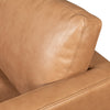 Edge 2-Piece Left-Facing Genuine Leather Sectional with Wood Legs and Removable Back Cushions - Brown | Sofa sectionnel de gauche Edge 2 pièces en cuir véritable avec pattes en bois et coussins de dossier amovibles - brun