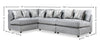 Scott Living Evolve Modular 4-Piece Linen-Look Fabric Sectional with Feather Down Cushions - Grey | Sofa sectionnel modulaire Evolve de Scott Living 4 pièces en tissu d’apparence lin avec coussins en duvet et plumes - gris
