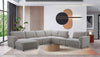 Voyage Modular 7-Piece Left-Facing Fabric Sectional with Console and Removable Back Cushions – Taupe | Sofa sectionnel modulaire de gauche Voyage 7 pièces en tissu avec console et coussins de dossier amovibles - taupe