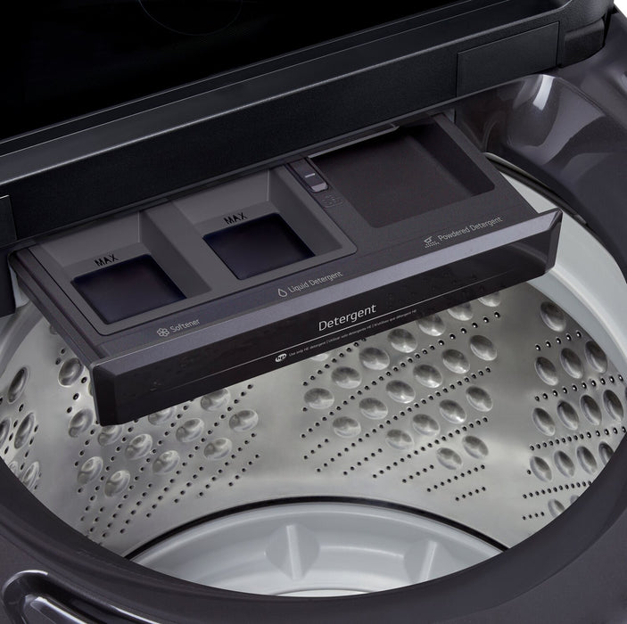 LG 5.8 Cu. Ft. Smart Top-Load Washer with EasyUnload™ and AI Sensing - Platinum Black - WT8200CL