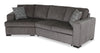 Made in Canada Legend 2-Piece Left-Facing Chenille Fabric Cuddler Sleeper Sectional - Pewter Brown | Sofa-lit sectionnel enveloppant de gauche Legend 2 pièces fabriqué au Canada en tissu de chenille - brun étain