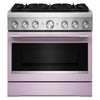 KitchenAid 5.1 Cu. Ft. Dual Fuel Range with No Preheat Air Fry – Wildflower - KFDS936SWF  | Cuisinière hybride KitchenAid de 5,1 pi3 avec friture à air sans préchauffage - fleurs sauvages - KFDS936SWF