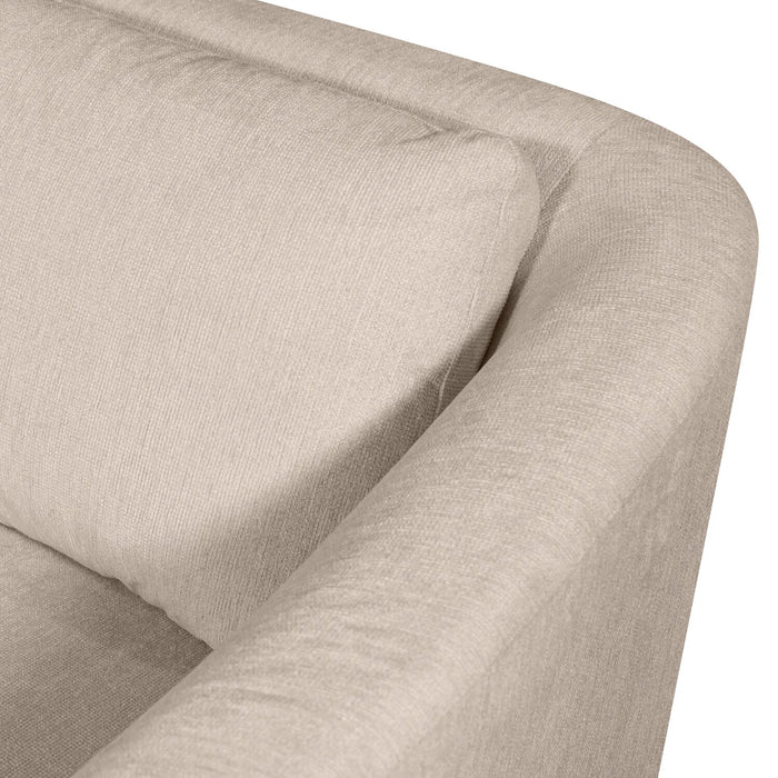 Envy 2-Piece Chenille Fabric Right-Facing Sleeper Sectional - Almond Beige