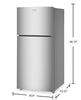 Amana 30" 19.3 Cu. Ft. Top-Freezer Refrigerator – Fingerprint Resistant Stainless Steel - ARTX2419SZ | Réfrigérateur Amana de 19,3 pi3 et de 30 po à congélateur supérieur - acier inoxydable résistant aux traces de doigts - ARTX2419SZ