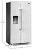 Maytag 36" 25 Cu. Ft. Side-by-Side Refrigerator - White - MRSF4036PW | Réfrigérateur Maytag de 25 pi³ et de 36 po à compartiments juxtaposés - blanc - MRSF4036PW | MRSF40PW