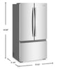 Whirlpool 36" 24 Cu. Ft. True Counter Depth French Door Refrigerator – Stainless Steel - WRFC3036RZ | Réfrigérateur Whirlpool de 24 pi3 et de 36 po de profondeur comptoir véritable à portes françaises - acier inoxydable - WRFC3036RZ