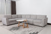 Vault 5-Piece Sectional with Pull-Out Loveseat and Storage Chairs - Grey | Sofa sectionnel Vault 5 pièces avec causeuse-lit et fauteuils de rangement - gris
