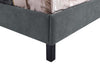 Amos Upholstered Platform Bed in Charcoal Fabric with Tufted Headboard - Queen Size | Lit plateforme Amos rembourré en tissu anthracite avec tête de lit capitonnée - format grand lit