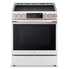 LG Studio 6.3 Cu. Ft. InstaView® Induction Range with Air Fry and Air Sous Vide - Essence White - LSIS6338NE | Cuisinière à induction LG Studio de 6,3 pi3 avec hublot InstaViewMD, friture à air et Air Sous Vide - essence blanche - LSIS6338NE