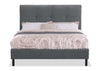 Amos Upholstered Headboard in Charcoal Fabric, Tufted - King Size | Tête de lit rembourrée Amos en tissu anthracite capitonné - format très grand lit